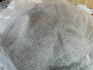 Light Grey carded alpaca