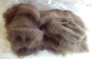 Dark Brown Roan Carded Alpaca Fibre