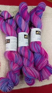 Hand dyed 100% 8 Ply NZ Alpaca Yarn