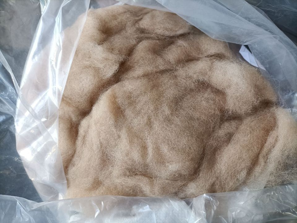 Medium Fawn carded fibre by Verouska