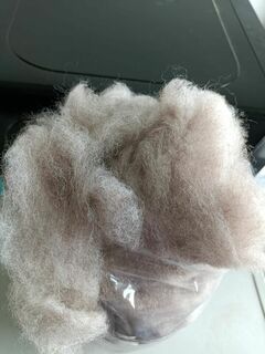Medium Rose Grey Alpaca carded fibre by Charismatic