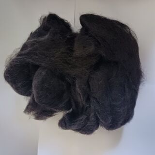 Black Carded Alpaca Fibre by Goddard