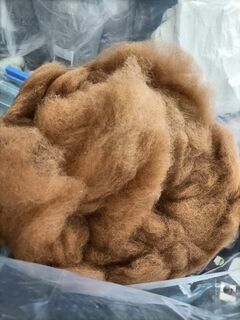 Carded Alpaca fibre - light brown by Bobby Dazzler