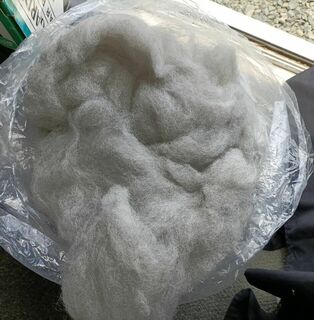 Medium Grey Carded Fibre by Blueberry Tart and Keely