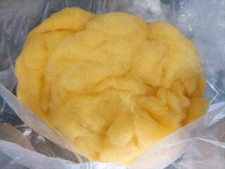 Yellow Dyed Carded Fibre