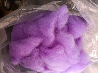 Purple Dyed Carded Alpaca