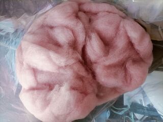 Dyed Alpaca Fibre - Rose Pink