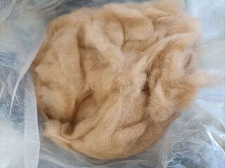 Dark fawn carded fibre by Cleo