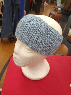 Hand Crocheted Headband - Light Blue