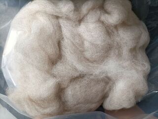 Light Rose Grey Carded fibre by Voss now back in stock